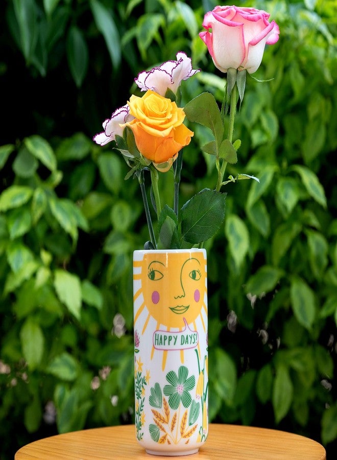 Tnstbiee Cute Medium Ceramic Flower Vase - Colorful Boho Decor with Unique Abstract Round Design for Weddings, Mother's Day, and Friends - Ideal for Displaying Flowers or Pens - Image 3